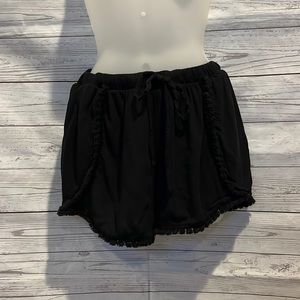Mossimo Supply Co. juniors size M, black shorts lined mini tassels & drawstring